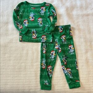 Bluey Holiday Christmas Pajamas Size 2T